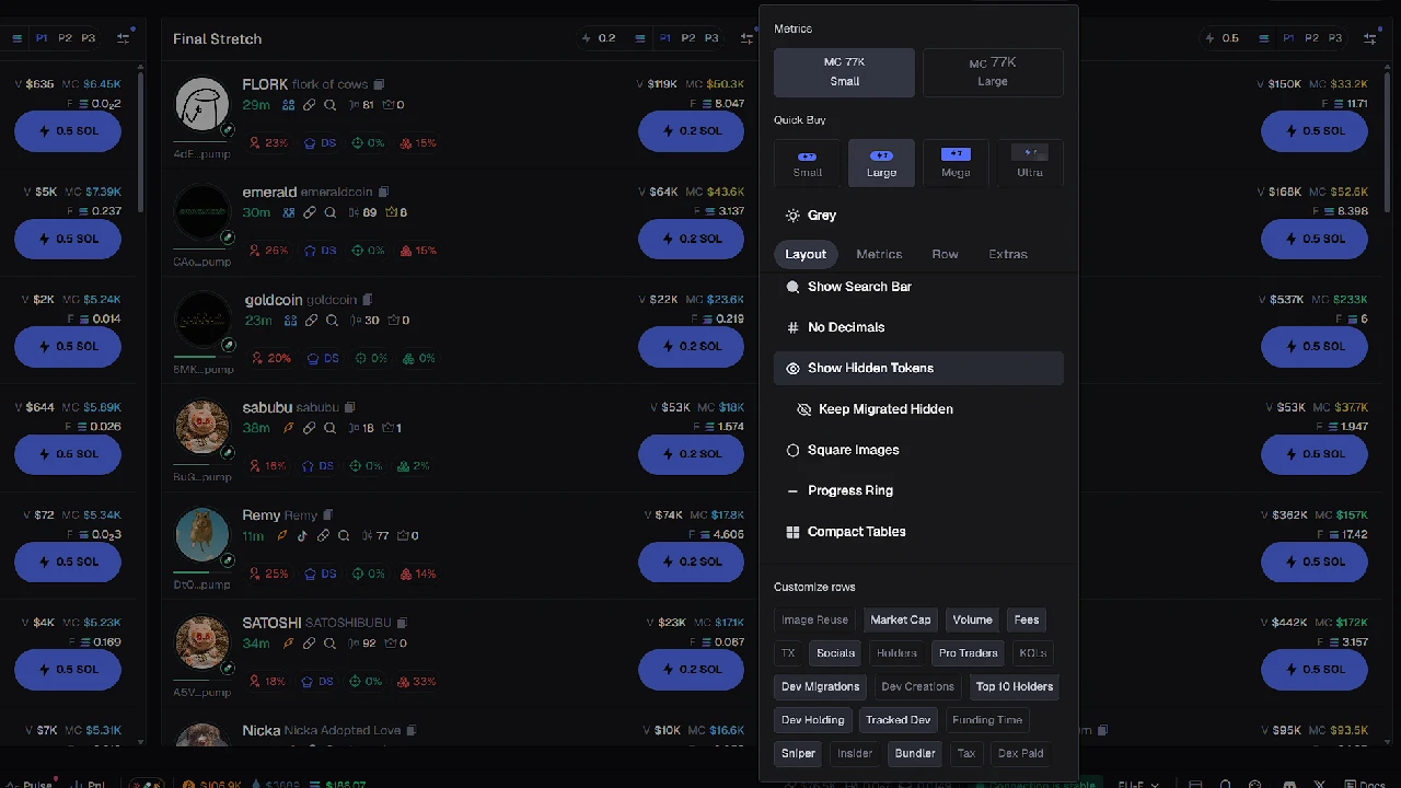 Axiom Trade Best Display Settings