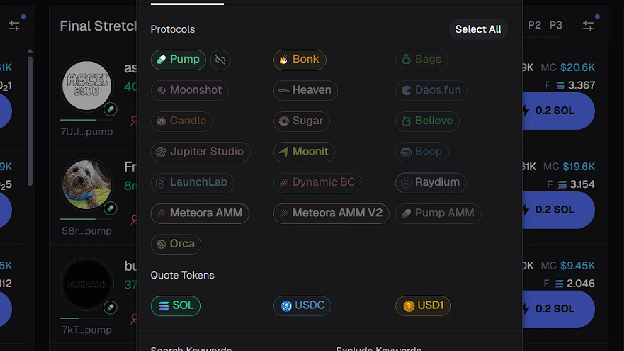 Protocols on axiom.trade