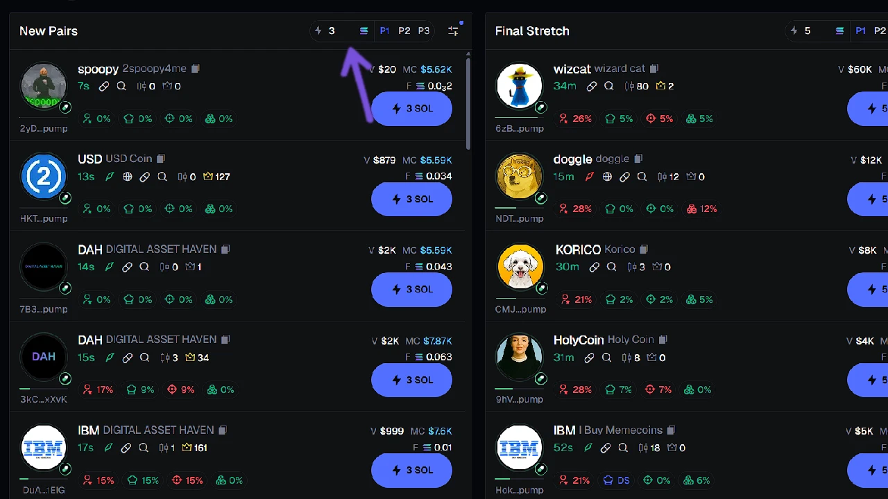change the amount of SOL on the Quick Buy Axiom Trade