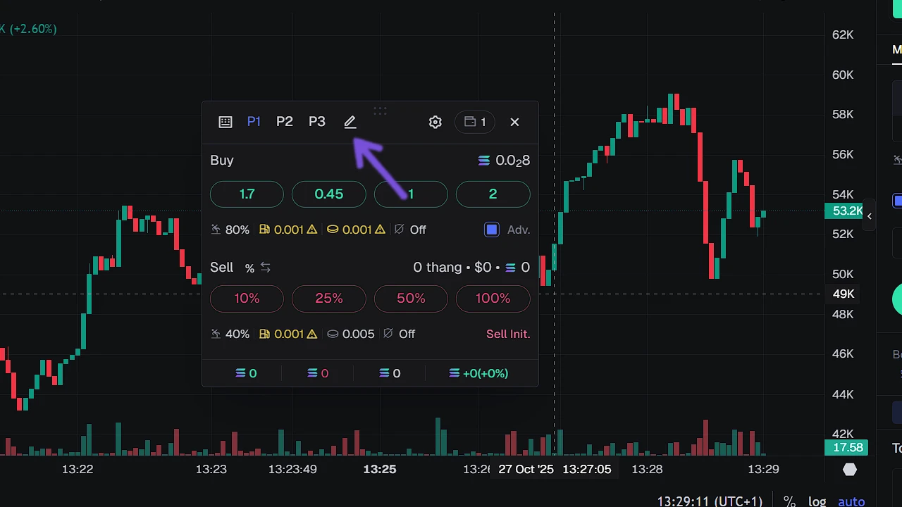 edit the amount of buys on insta trade 